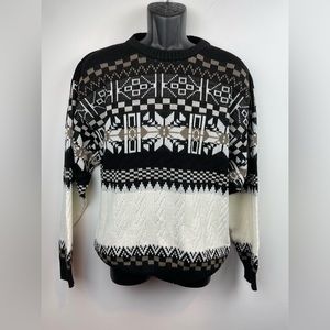 Vintage Fair Isle sweater 80s 90s mens small Northwest Territory made in Canada